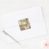 Raphael's De School van Athene Vierkante Sticker (Envelop)