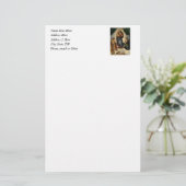 Raphaëls klassieke "Sistine Madonna" (circa 1513) Briefpapier (Staand voorkant)