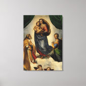 Raphaëls klassieke "Sistine Madonna" (circa 1513) Canvas Afdruk (Voorkant)