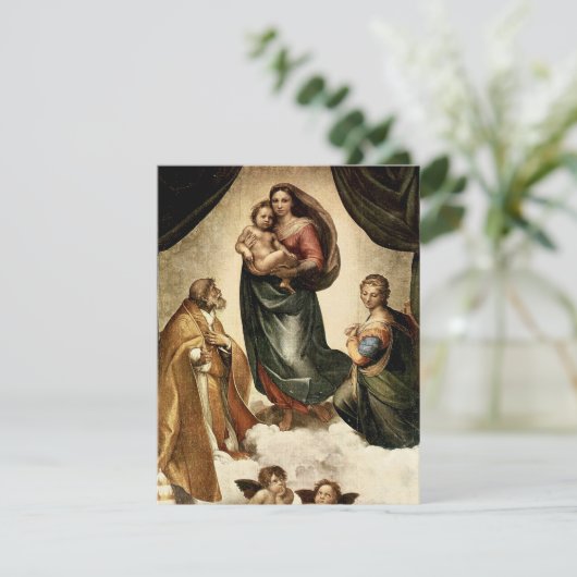 Raphaëls klassieke "Sistine Madonna" (circa 1513) Kaart (Staand voorkant)