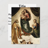 Raphaëls klassieke "Sistine Madonna" (circa 1513) Kaart (Voorkant / Achterkant)