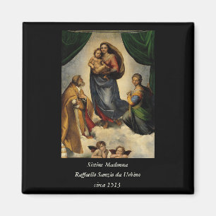 Raphaëls klassieke "Sistine Madonna" (circa 1513) Magneet