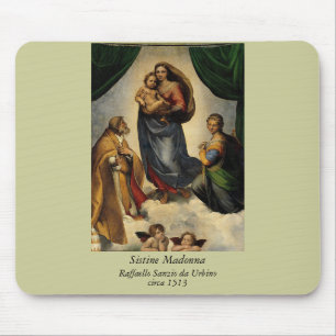 Raphaëls klassieke "Sistine Madonna" (circa 1513) Muismat