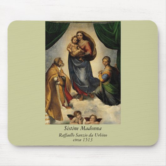 Raphaëls klassieke "Sistine Madonna" (circa 1513) Muismat (Voorkant)