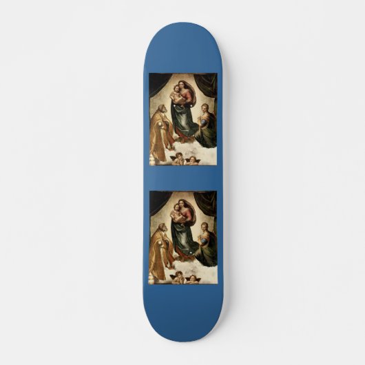 Raphaëls klassieke "Sistine Madonna" (circa 1513) Skateboard (Voorkant)