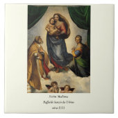 Raphaëls klassieke "Sistine Madonna" (circa 1513) Tegeltje (Voorkant)