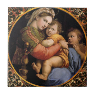 Raphaëls Madonna della sedia Decorative Tile Tegeltje