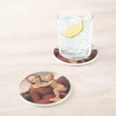 Raphael's mooie Madonna Zandsteen Onderzetter (Zijkant)