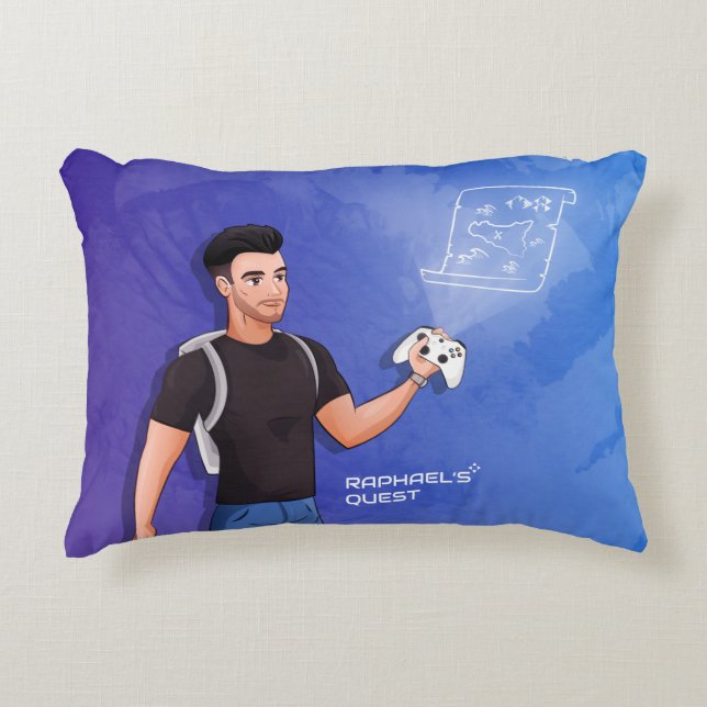 Raphael's Quest - Officieel Youtube-kanaal Accent Kussen (Voorkant)