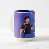 Raphael's Quest - Officieel Youtube-kanaal Tweekleurige Koffiemok (Voorkant links)