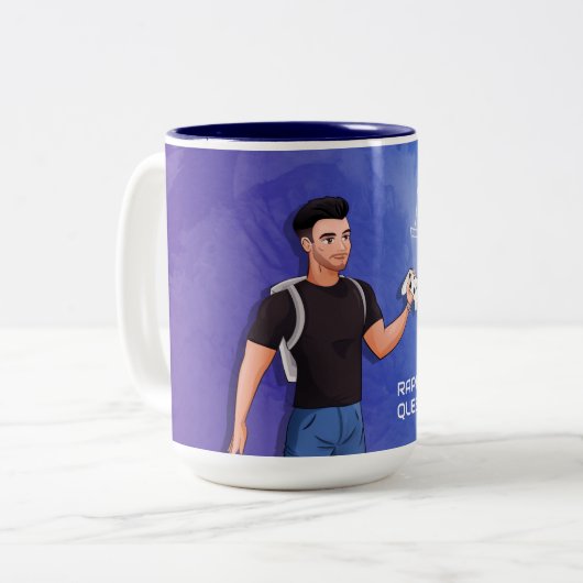 Raphael's Quest - Officieel Youtube-kanaal Tweekleurige Koffiemok (Voorkant links)