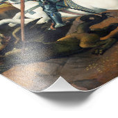 Raphaëls Saint George en de Dragon (ca. 1506) f Foto Afdruk (Hoek)