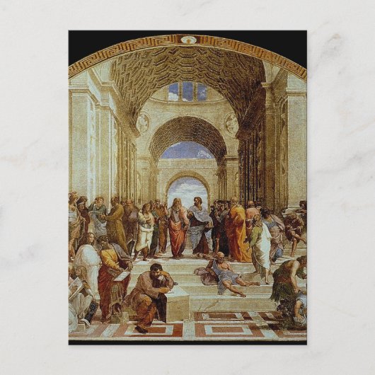 Raphaëls "School of Athens" (circa 1511) Briefkaart (Voorkant)