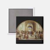 Raphaëls "School of Athens" (circa 1511) Magneet (Voorkant / Achterkant)
