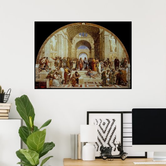 Raphaëls "School of Athens" (circa 1511) Poster (Thuiskantoor)