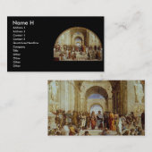 Raphaëls "School of Athens" (circa 1511) Visitekaartje (Voorkant / Achterkant)