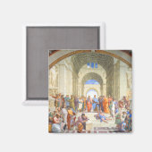 Raphaels school van Athene (Plato en Aristoteles) Magneet (Voorkant / Achterkant)