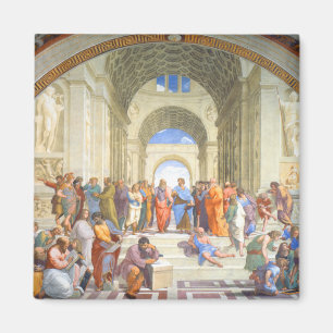 Raphaels school van Athene (Plato en Aristoteles) Magneet