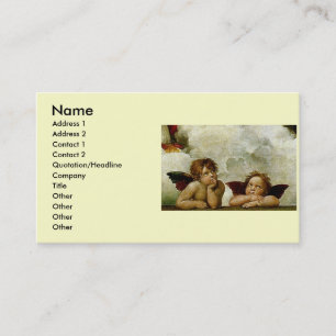 Raphaëls "Sistine Madonna" (circa 1513) (Detail) Visitekaartje