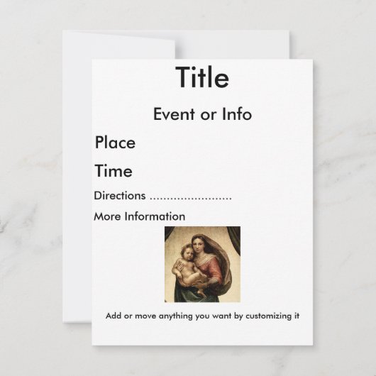 Raphaëls "Sistine Madonna" Detail (circa 1513) Kaart (Achterkant)