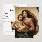 Raphaëls "Sistine Madonna" Detail (circa 1513) Kaart (Voorkant / Achterkant)