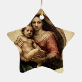 Raphaëls "Sistine Madonna" Detail (circa 1513) Keramisch Ornament (Achterkant)