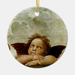 Raphaëls "Sistine Madonna" Detail (circa 1513) Keramisch Ornament
