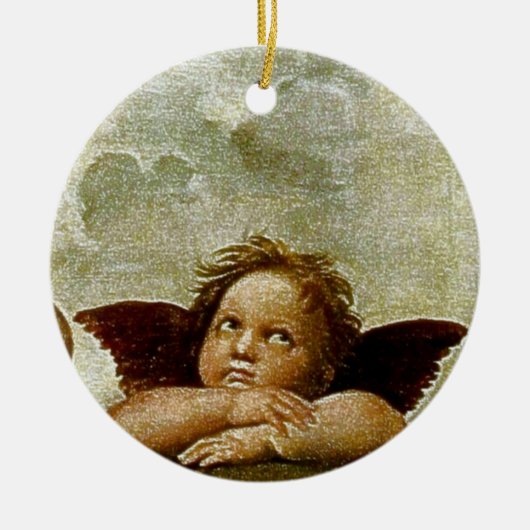 Raphaëls "Sistine Madonna" Detail (circa 1513) Keramisch Ornament (Voorkant)