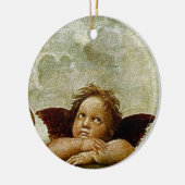 Raphaëls "Sistine Madonna" Detail (circa 1513) Keramisch Ornament (Links)