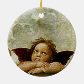 Raphaëls "Sistine Madonna" Detail (circa 1513) Keramisch Ornament (Achterkant)