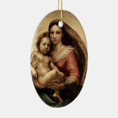 Raphaëls "Sistine Madonna" Detail (circa 1513) Keramisch Ornament (Rechts)
