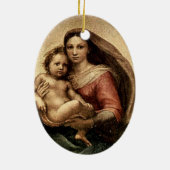 Raphaëls "Sistine Madonna" Detail (circa 1513) Keramisch Ornament (Achterkant)