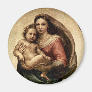 Raphaëls "Sistine Madonna" Detail (circa 1513) Magneet