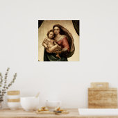 Raphaëls "Sistine Madonna" Detail (circa 1513) Poster (Keuken)