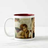 Raphaëls "Sistine Madonna" Detail (circa 1513) Tweekleurige Koffiemok (Links)