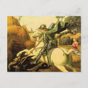 Raphaëls "St. George en de Draak" (ongeveer 1505) Briefkaart