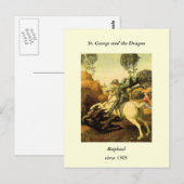 Raphaëls "St. George en de Draak" (ongeveer 1505) Briefkaart (Voorkant / Achterkant)