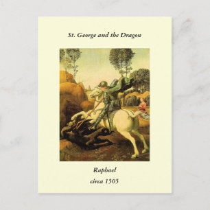 Raphaëls "St. George en de Draak" (ongeveer 1505) Briefkaart