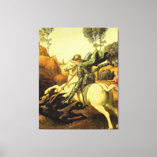 Raphaëls "St. George en de Draak" (ongeveer 1505) Canvas Afdruk