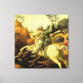 Raphaëls "St. George en de Draak" (ongeveer 1505) Canvas Afdruk (Voorkant)