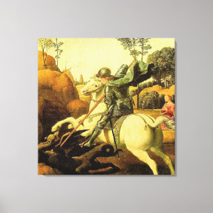 Raphaëls "St. George en de Draak" (ongeveer 1505) Canvas Afdruk
