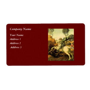 Raphaëls "St. George en de Draak" (ongeveer 1505) Etiket