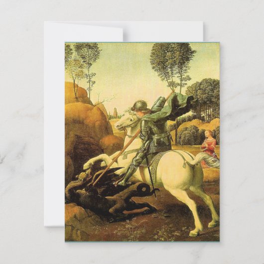 Raphaëls "St. George en de Draak" (ongeveer 1505) Kaart (Voorkant)