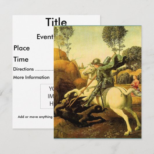 Raphaëls "St. George en de Draak" (ongeveer 1505) Kaart (Voorkant / Achterkant)