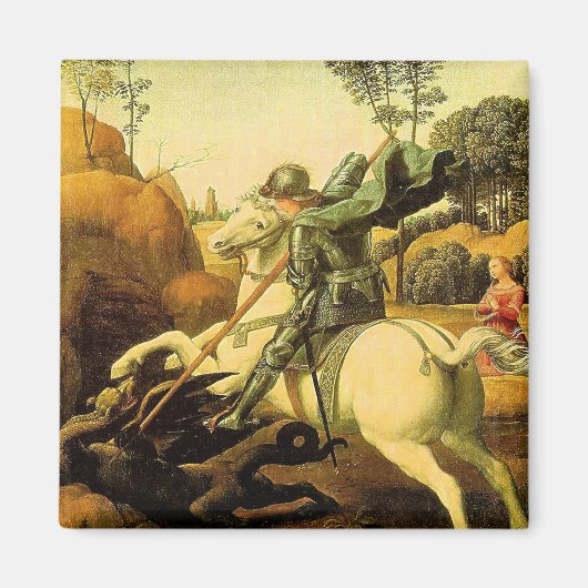 Raphaëls "St. George en de Draak" (ongeveer 1505) Magneet (Voorkant)