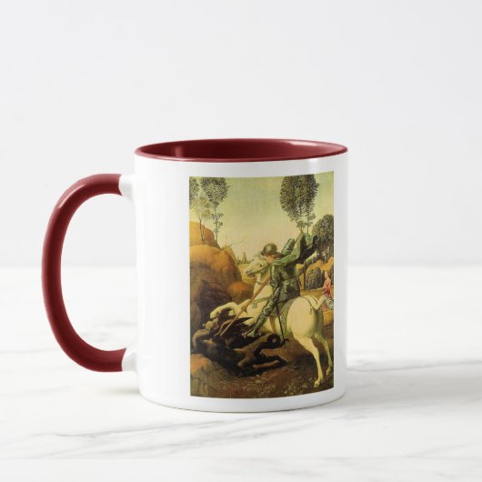 Raphaëls "St. George en de Draak" (ongeveer 1505) Mok (Links)