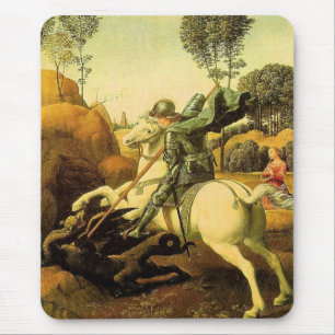 Raphaëls "St. George en de Draak" (ongeveer 1505) Muismat