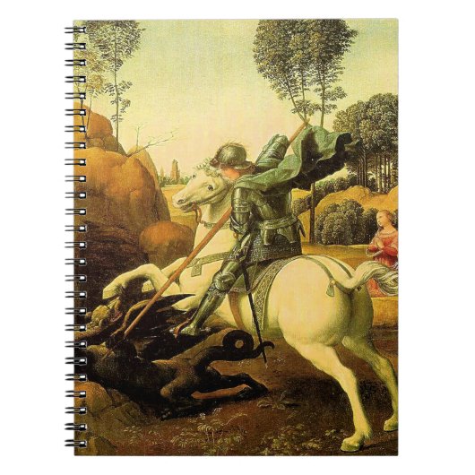Raphaëls "St. George en de Draak" (ongeveer 1505) Notitieboek (Voorkant)