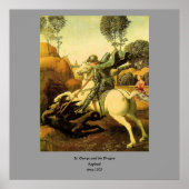 Raphaëls "St. George en de Draak" (ongeveer 1505) Poster (Voorkant)
