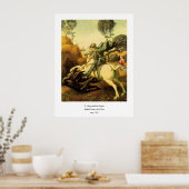 Raphaëls "St. George en de Draak" (ongeveer 1505) Poster (Keuken)